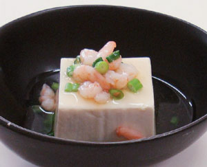 豆腐のえび餡かけ